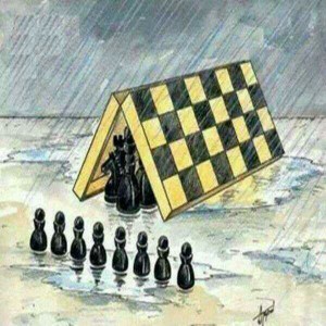 homeless chess cartoon